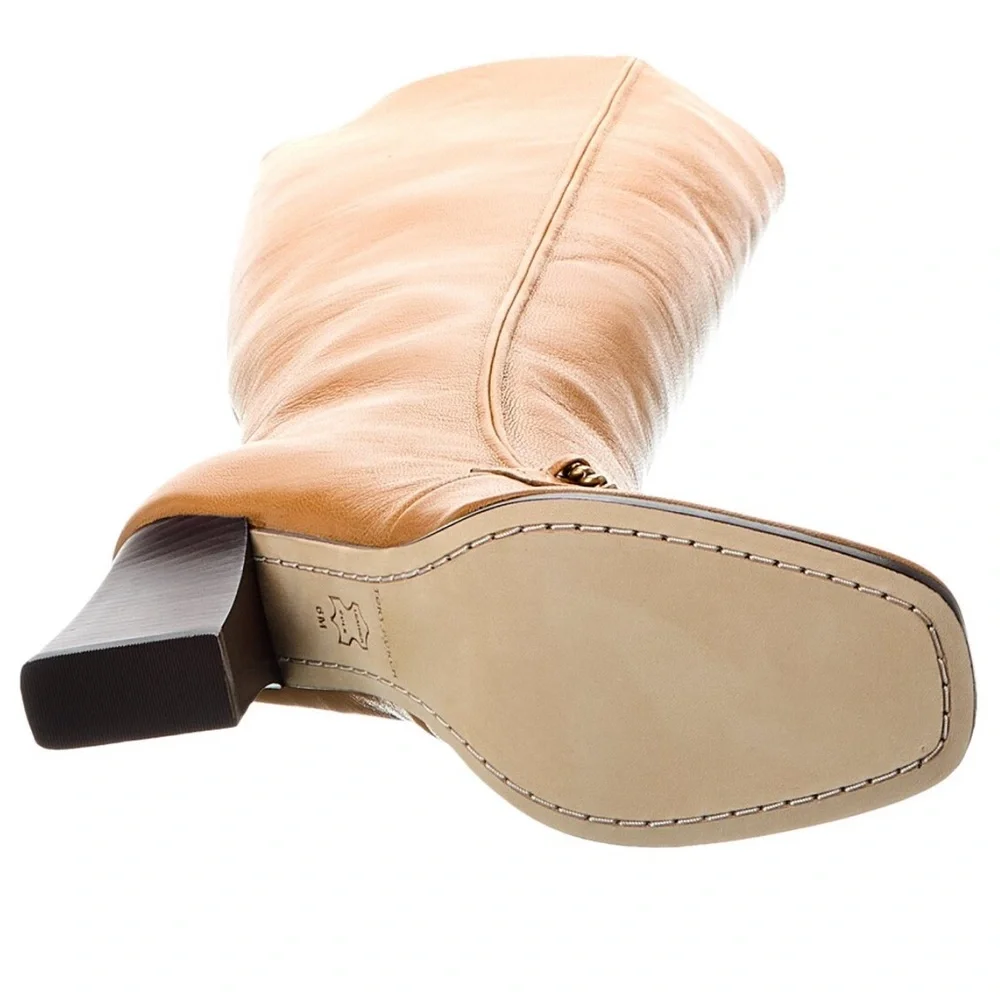 Tory Burch Perrine Tall Leather Knee-High Boot -  in caramel corn leather
